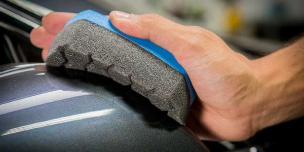 Pad für Versiegelungen, Glanzverstärker und Cremewachs blau