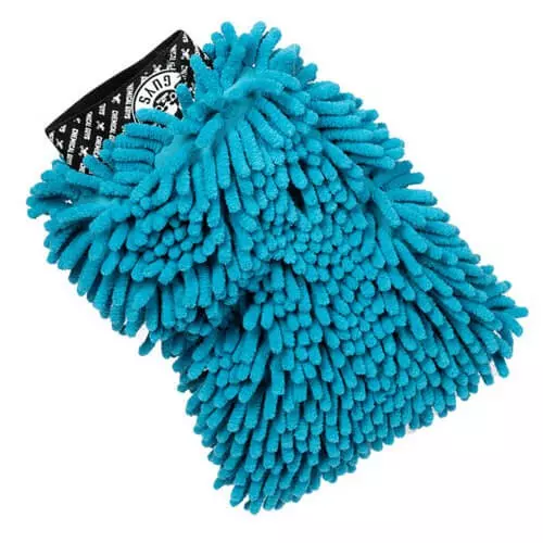 Elite Deluxe Chenille blau Waschhandschuh – extrem weich und schonend