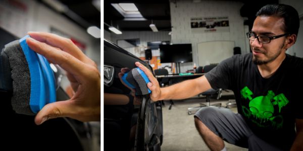 Chemical Guys Pad für Versiegelungen, Glanzverstärker und Cremewachs blau 6