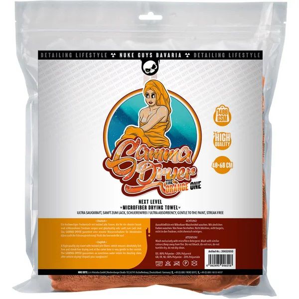Nuke Guys - Gamma Dryer - Mikrofaser Trockentuch - 1400 GSM, 40x60cm - orange 3