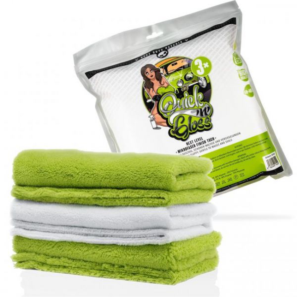 Nuke Guys - 3er Pack ultraflausch Mikrofaser - Quick´n Gloss - 500 GSM, 40x40cm