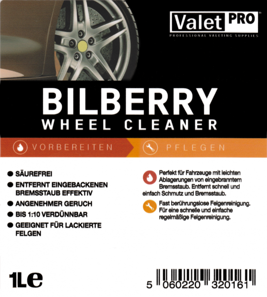 ValetPRO Bilberry Wheel Cleaner Felgenreiniger 1 Liter 1