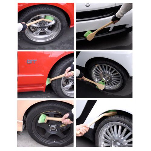 Felgen- und Reifenbürste mit kurzem Griff 2