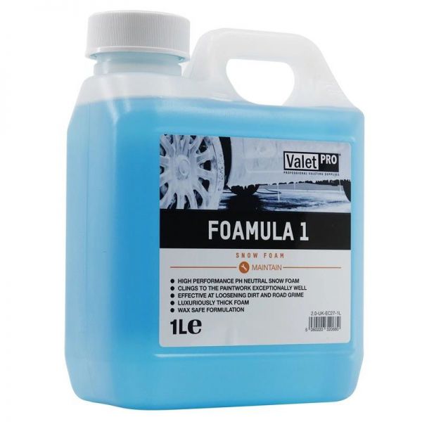 ValetPRO Foamula 1 Snow Foam Vorwäsche Produkt mit Reinigungsleistung 1 Liter