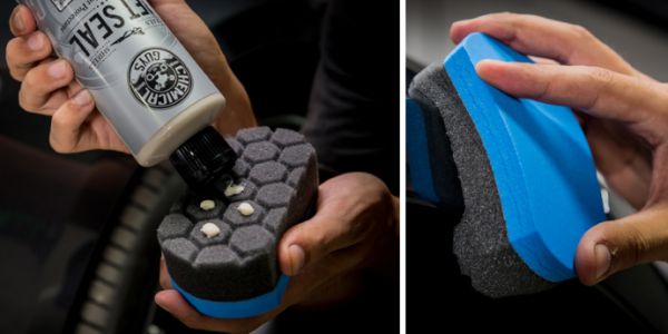 Chemical Guys Pad für Versiegelungen, Glanzverstärker und Cremewachs blau 5