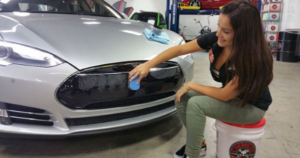 Chemical Guys Pad für Versiegelungen, Glanzverstärker und Cremewachs blau 7