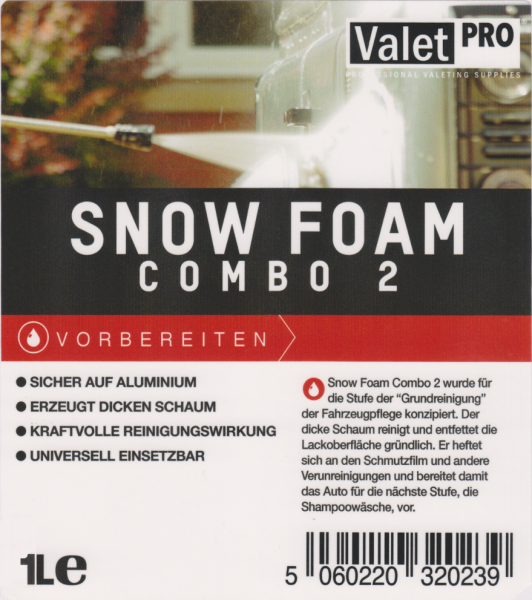 ValetPRO Snow Foam Combo2 1 Liter vorne