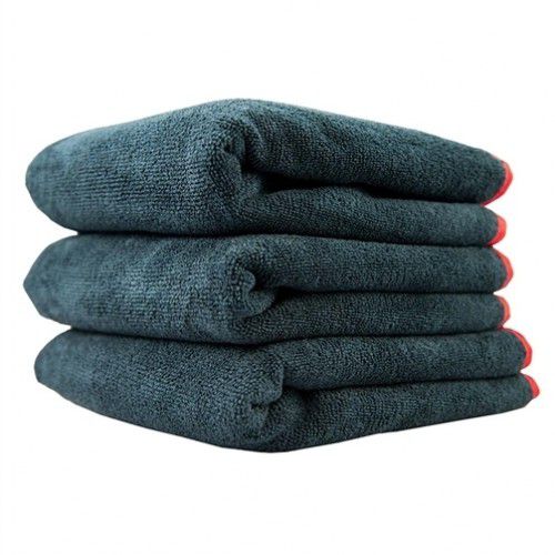 Premium Mikrofasertuch red-line schwarz mit roten Seidensaum 2